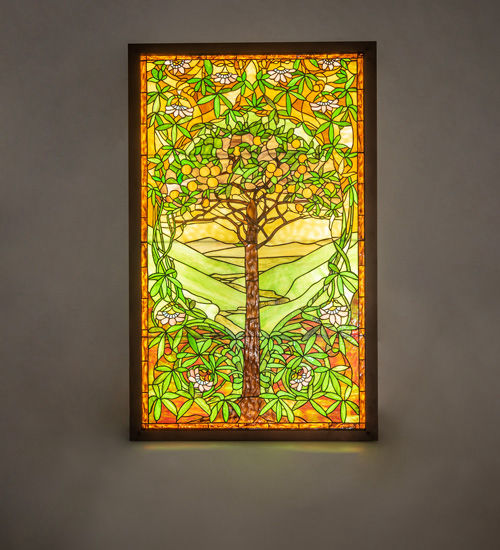 Tiffany Lighted Window Tree of Life