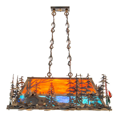  RUSTIC LODGE RUSTIC OR MOUNTIAN GREAT ROOM ART GLASS ANIMALS