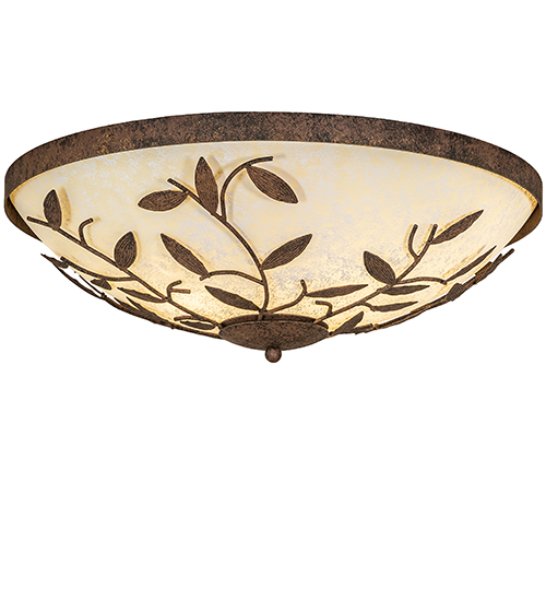  RUSTIC IDALIGHT STAMPED/CAST METAL LEAF ROSETTE FLOWER ACCENT