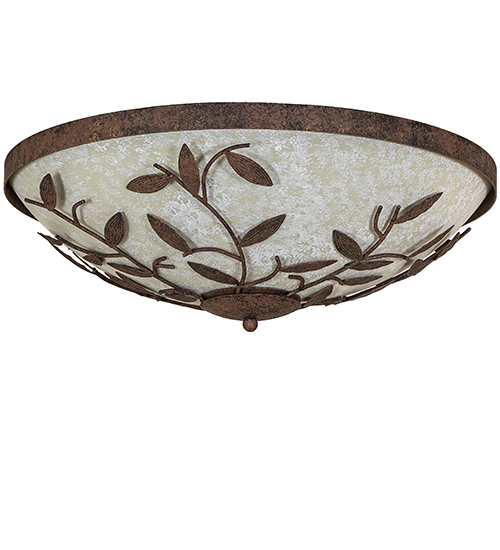  RUSTIC IDALIGHT STAMPED/CAST METAL LEAF ROSETTE FLOWER ACCENT