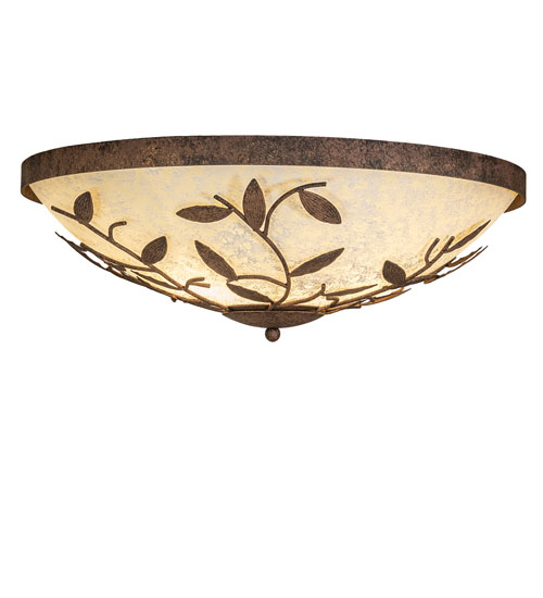  RUSTIC IDALIGHT STAMPED/CAST METAL LEAF ROSETTE FLOWER ACCENT