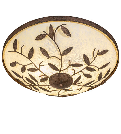  RUSTIC IDALIGHT STAMPED/CAST METAL LEAF ROSETTE FLOWER ACCENT