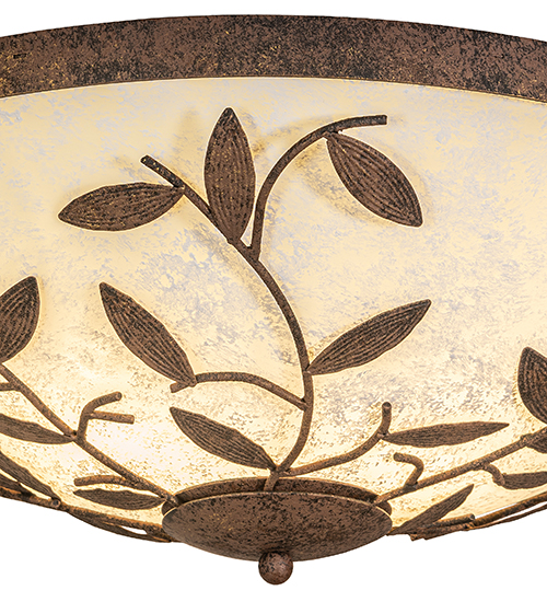  RUSTIC IDALIGHT STAMPED/CAST METAL LEAF ROSETTE FLOWER ACCENT