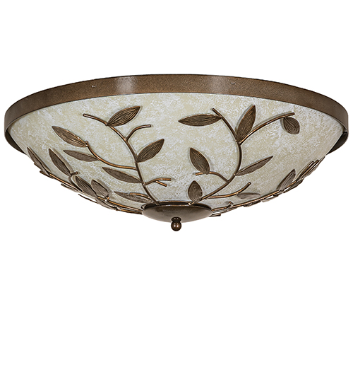  RUSTIC IDALIGHT STAMPED/CAST METAL LEAF ROSETTE FLOWER ACCENT