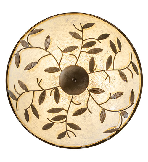  RUSTIC IDALIGHT STAMPED/CAST METAL LEAF ROSETTE FLOWER ACCENT