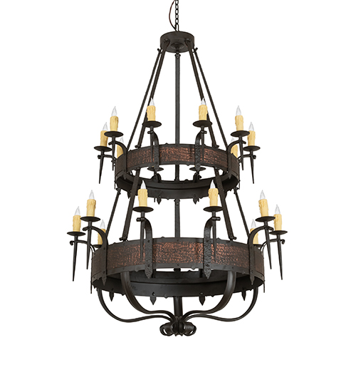  LODGE RUSTIC OR MOUNTIAN GREAT ROOM GOTHIC SCROLL FEATURES CRAFTED OF STEEL FAUX CANDLE SLEVES CANDLE BULB ON TOP