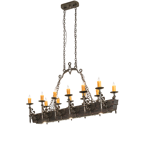  VICTORIAN GOTHIC SCROLL FEATURES CRAFTED OF STEEL FAUX CANDLE SLEVES CANDLE BULB ON TOP