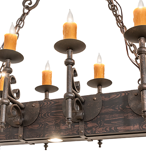  VICTORIAN GOTHIC SCROLL FEATURES CRAFTED OF STEEL FAUX CANDLE SLEVES CANDLE BULB ON TOP