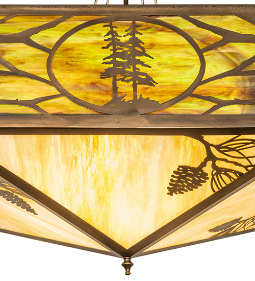  RUSTIC LODGE RUSTIC OR MOUNTIAN GREAT ROOM ART GLASS