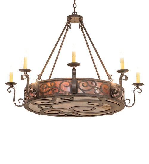  VICTORIAN SCROLL FEATURES CRAFTED OF STEEL FAUX CANDLE SLEVES CANDLE BULB ON TOP SCROLL ACCENTS-LASER CUT OR EMBEDDED