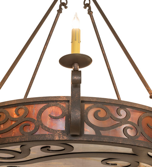  VICTORIAN SCROLL FEATURES CRAFTED OF STEEL FAUX CANDLE SLEVES CANDLE BULB ON TOP SCROLL ACCENTS-LASER CUT OR EMBEDDED