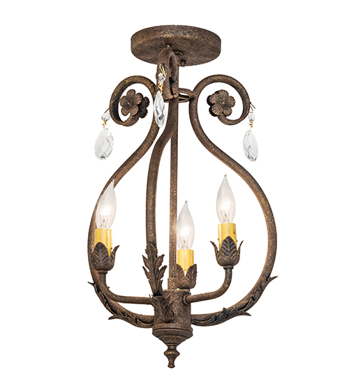  VICTORIAN SCROLL FEATURES CRAFTED OF STEEL CRYSTAL CHANDELIER FAUX CANDLE SLEVES CANDLE BULB ON TOP