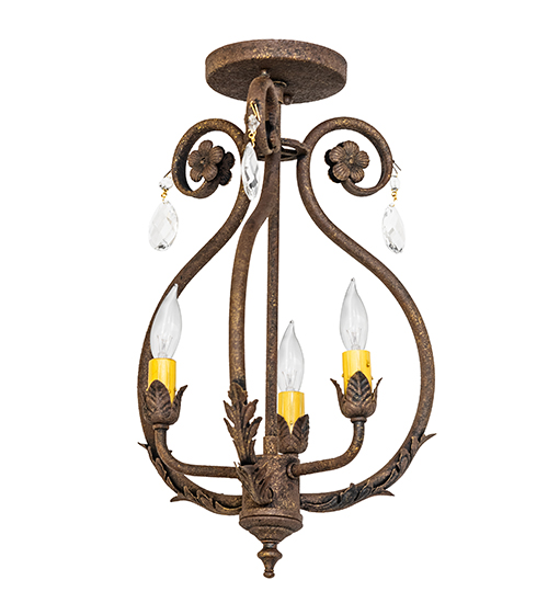  VICTORIAN SCROLL FEATURES CRAFTED OF STEEL CRYSTAL CHANDELIER FAUX CANDLE SLEVES CANDLE BULB ON TOP