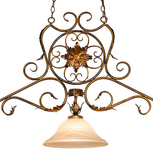  VICTORIAN NOUVEAU SCROLL FEATURES CRAFTED OF STEEL STAMPED/CAST METAL LEAF ROSETTE FLOWER ACCENT