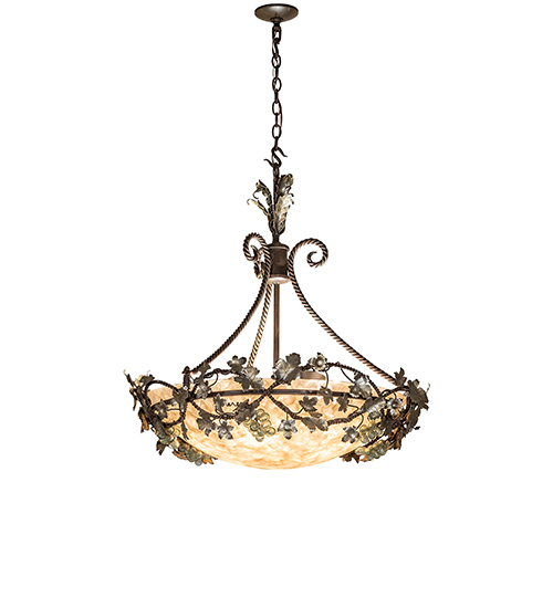  NOUVEAU FRUIT SCROLL FEATURES CRAFTED OF STEEL STAMPED/CAST METAL LEAF ROSETTE FLOWER ACCENT