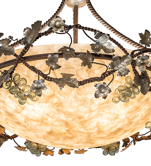  NOUVEAU FRUIT SCROLL FEATURES CRAFTED OF STEEL STAMPED/CAST METAL LEAF ROSETTE FLOWER ACCENT