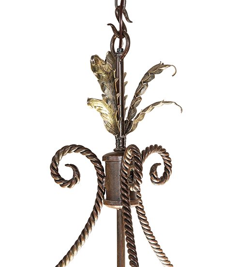  NOUVEAU FRUIT SCROLL FEATURES CRAFTED OF STEEL STAMPED/CAST METAL LEAF ROSETTE FLOWER ACCENT