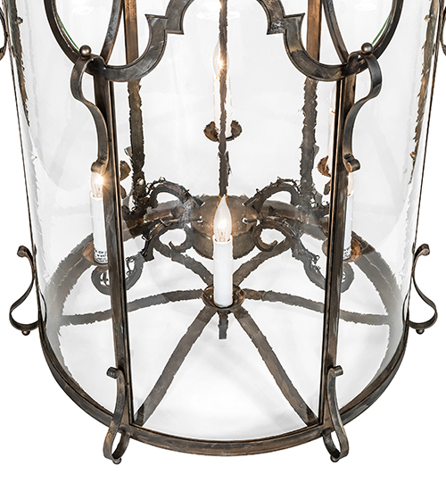  VICTORIAN SCROLL FEATURES CRAFTED OF STEEL FRENCH WIRING EXPOSED WIRING HELD BY LOOPS OR TABS FAUX CANDLE SLEVES CANDLE BULB ON TOP