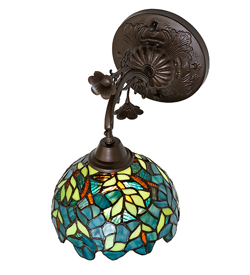  VICTORIAN FLORAL ART GLASS NOUVEAU