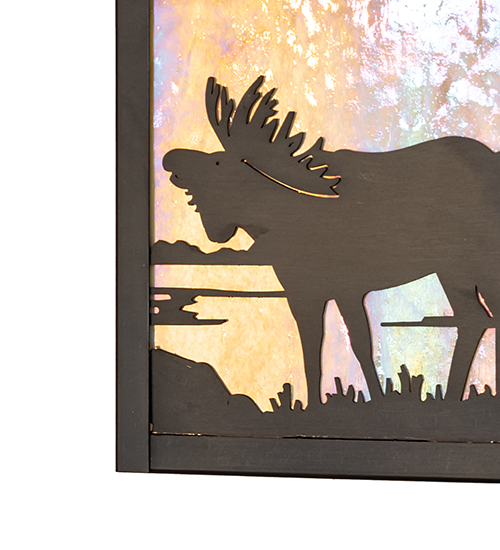  RUSTIC LODGE RUSTIC OR MOUNTIAN GREAT ROOM ART GLASS ANIMALS